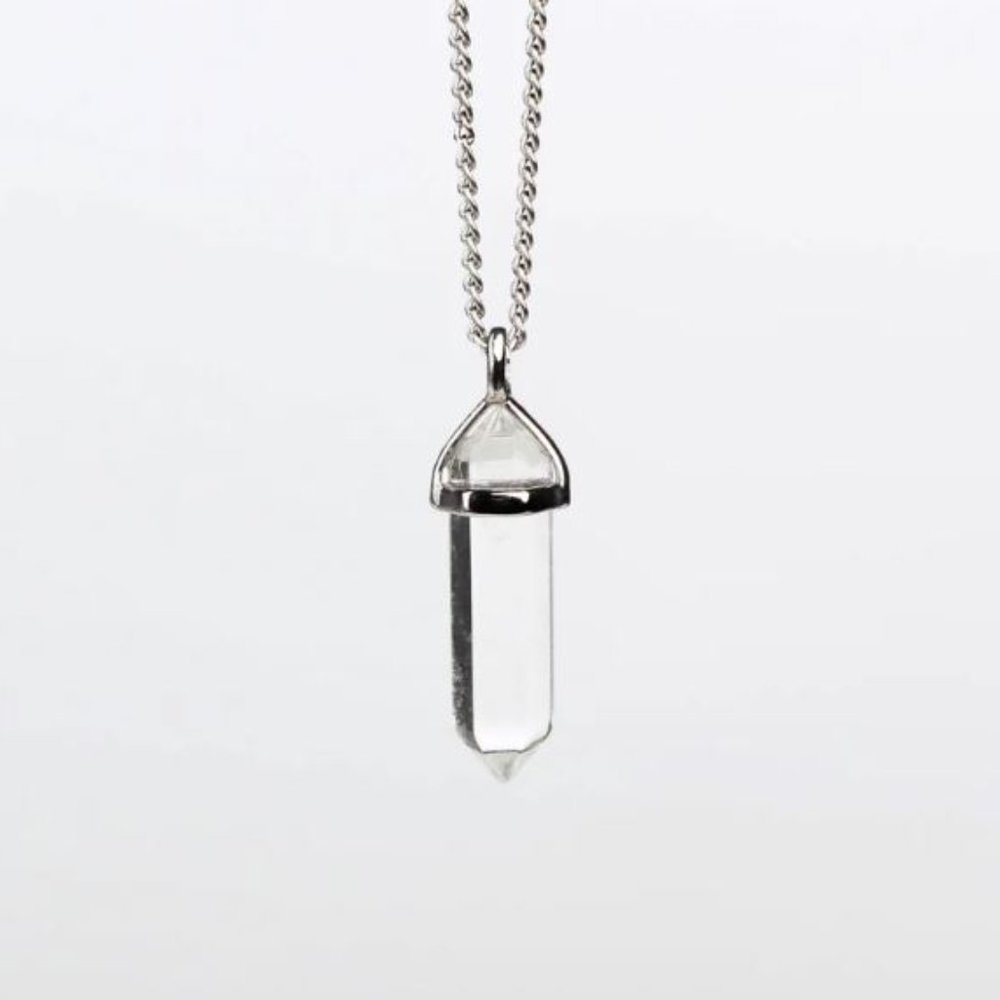 Clear quartz necklace